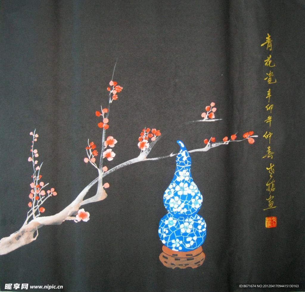 梅花与景泰蓝