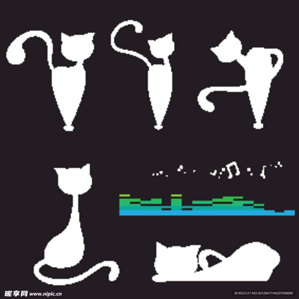 猫剪影