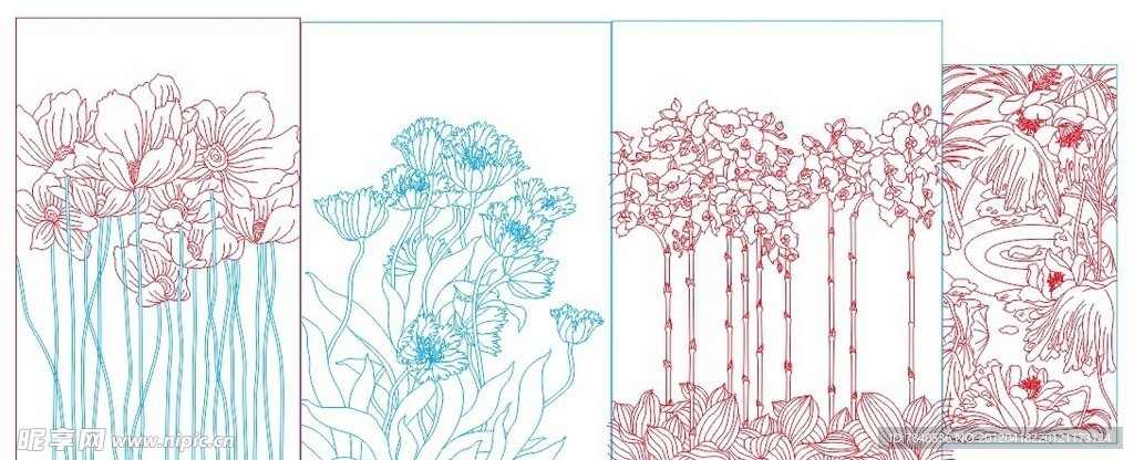 欧式花纹 玻璃深雕 牡丹