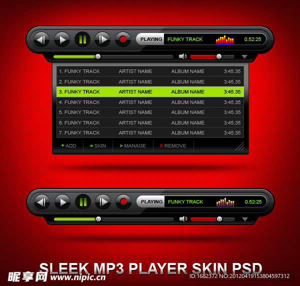 MP3 PSD分层效果图
