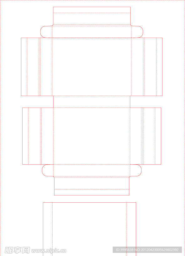 包装盒型刀模图