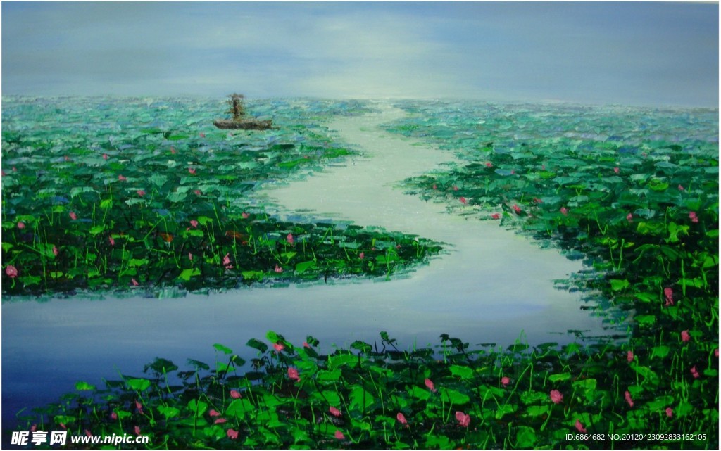 荷叶池塘