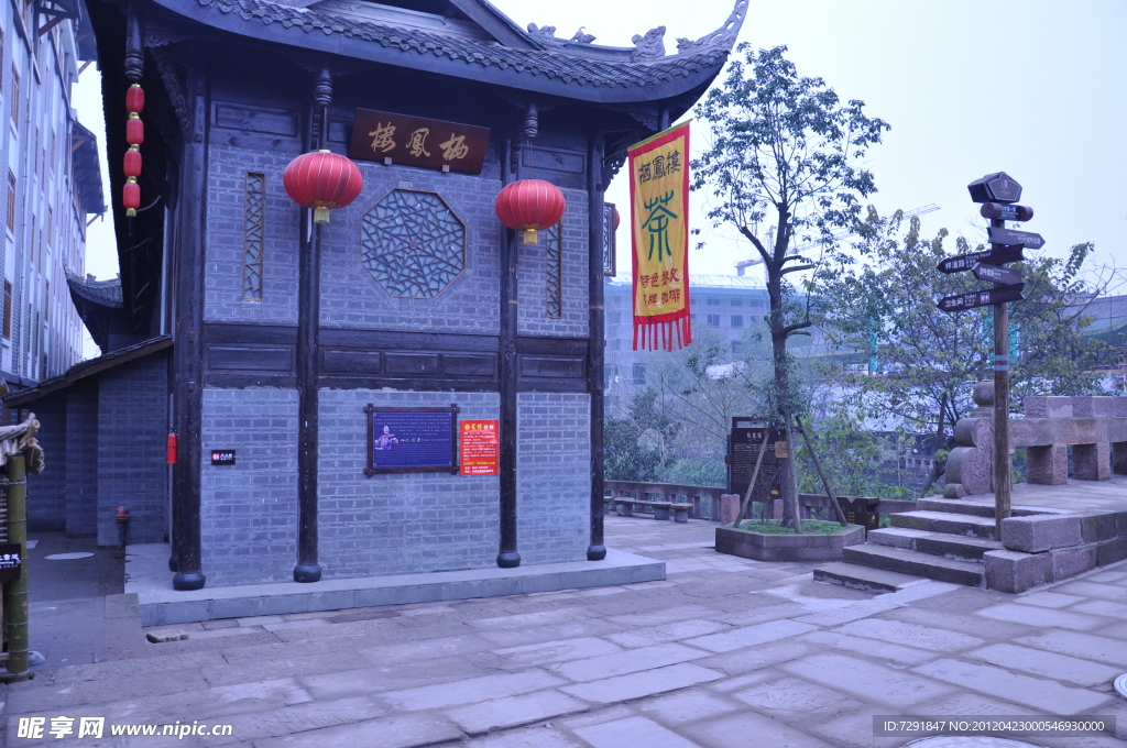 古镇亭子