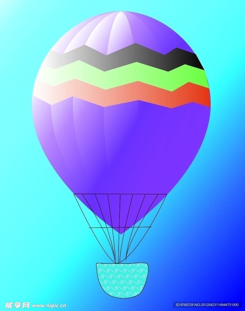 热气球 紫色