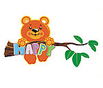 小熊挂在树上