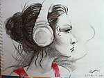 素描美女