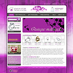 紫色高贵珠宝网站模板
