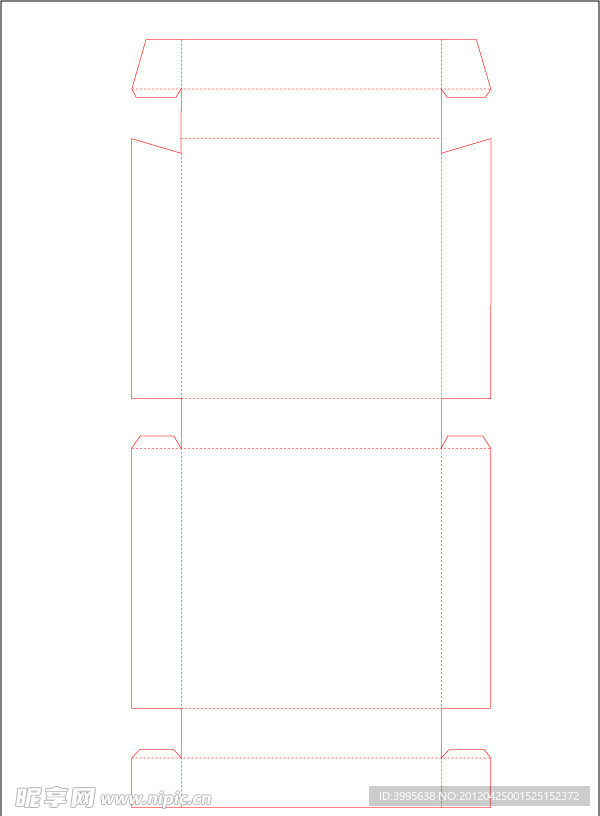 包装盒型展开图