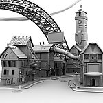 工厂建筑3D模型