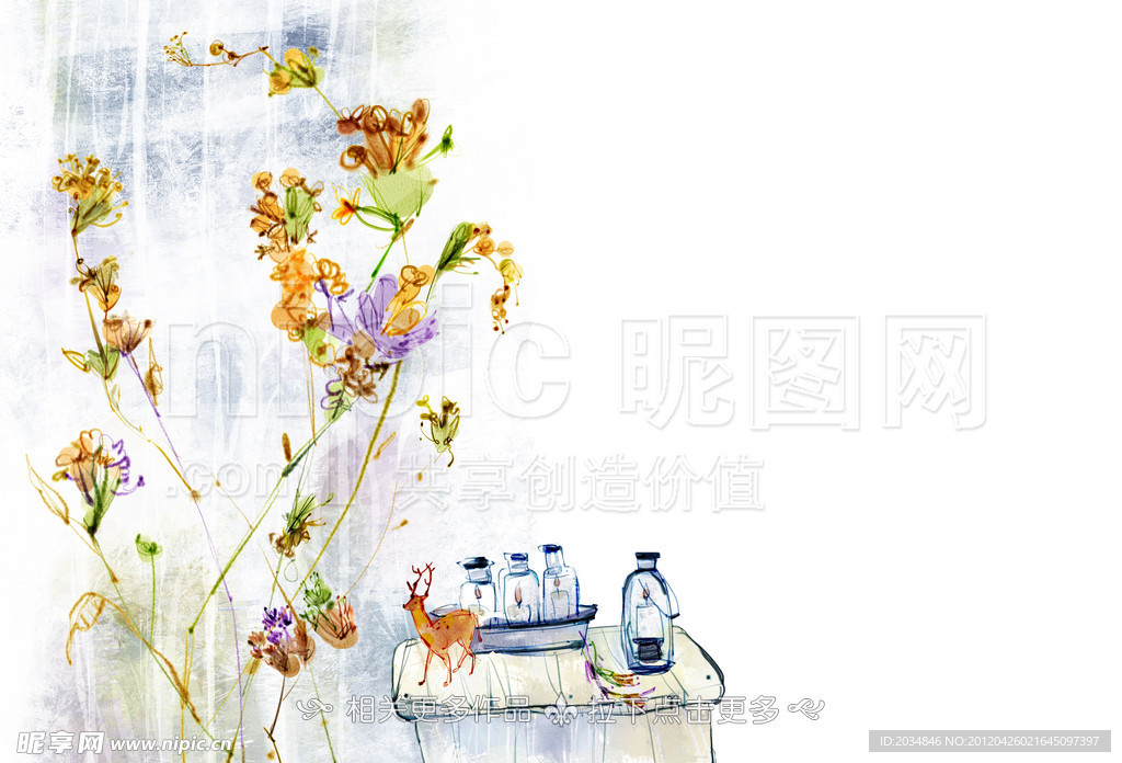 手绘花卉