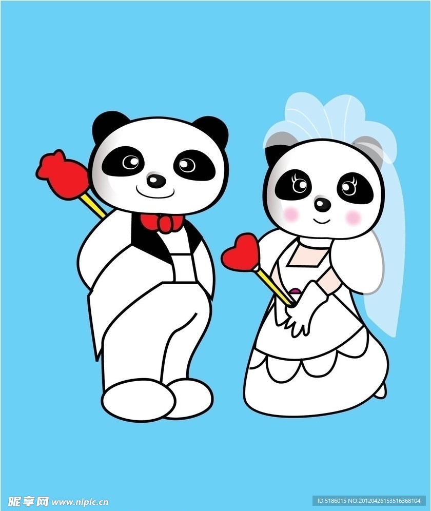 卡通时尚结婚 情侣