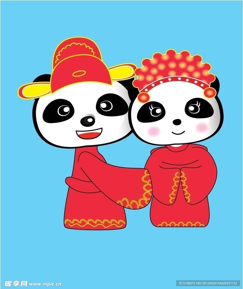 卡通时尚结婚 情侣