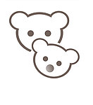 可爱小熊亲子装烫画图案