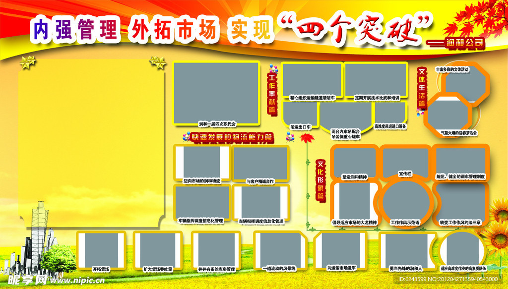 公司管理展板