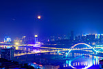 蓝色夜景
