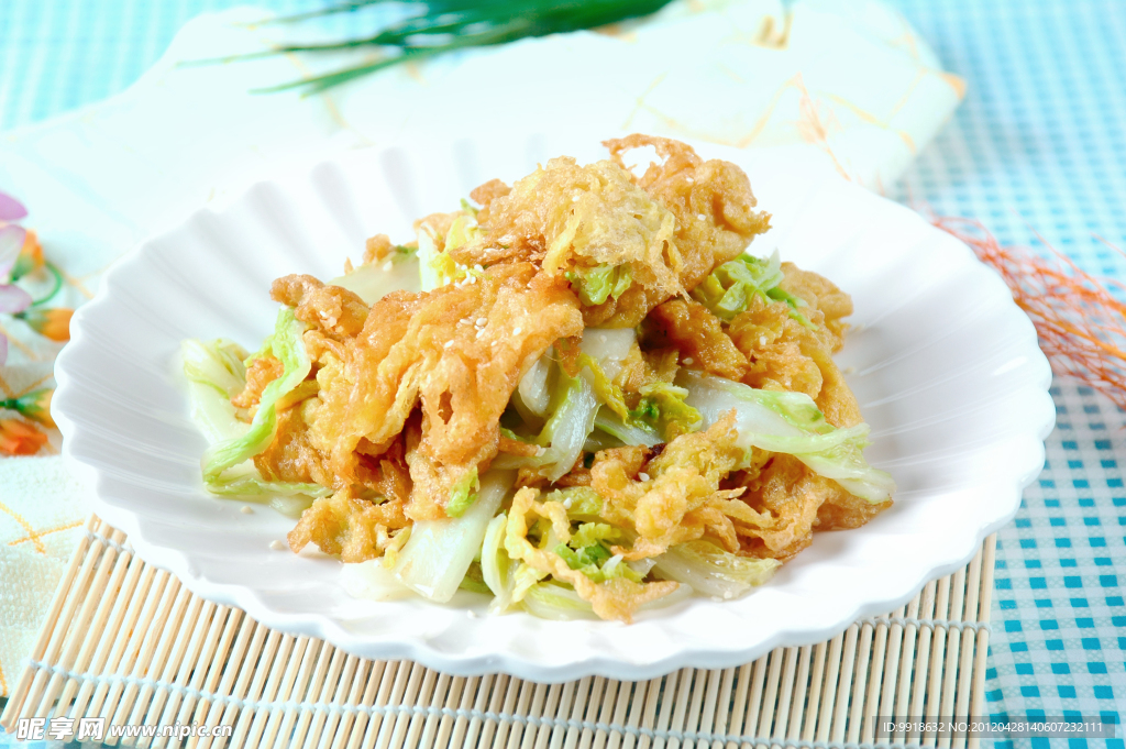 蛋酥娃娃菜