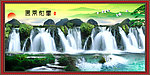 风景如画 山中瀑布
