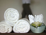 香薰spa 蜡烛 浴巾