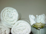 香薰spa 蜡烛 浴巾