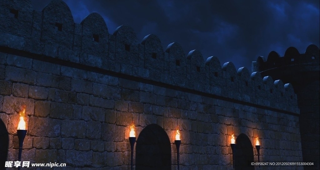 黑暗城墙背景素材