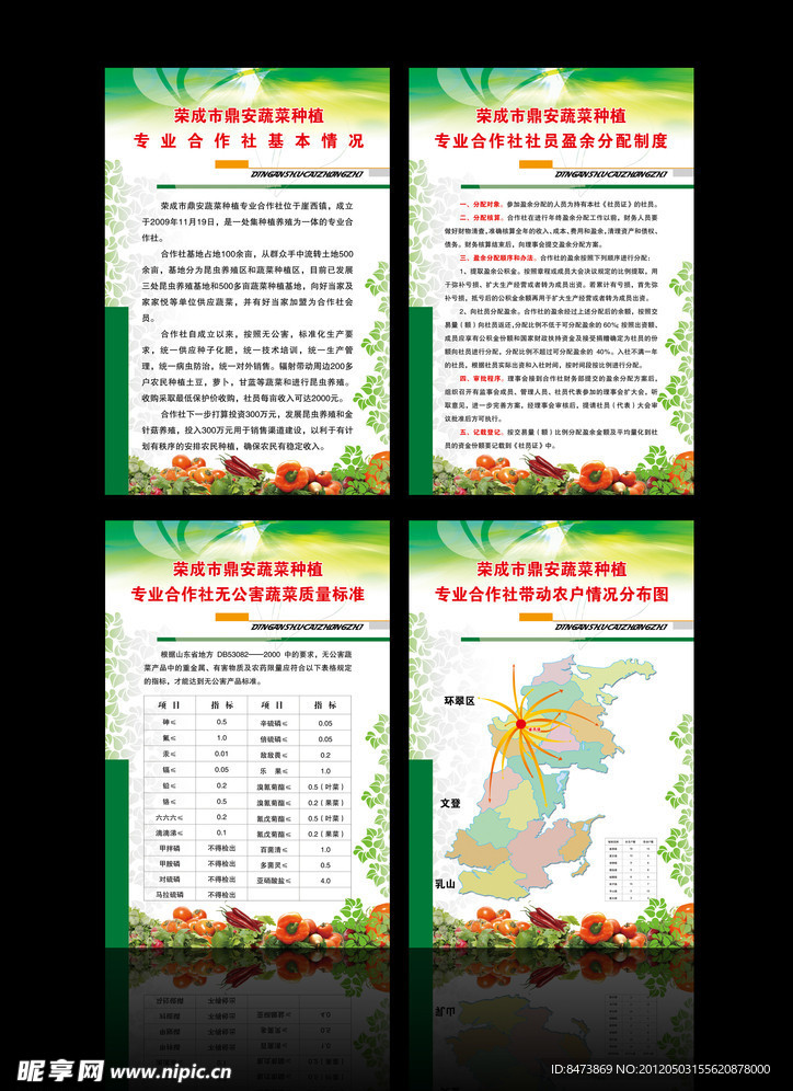 蔬菜种植合作社刊板