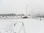 公园雪景
