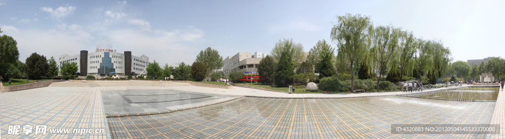 中国石油大学（北京）主楼180度全景