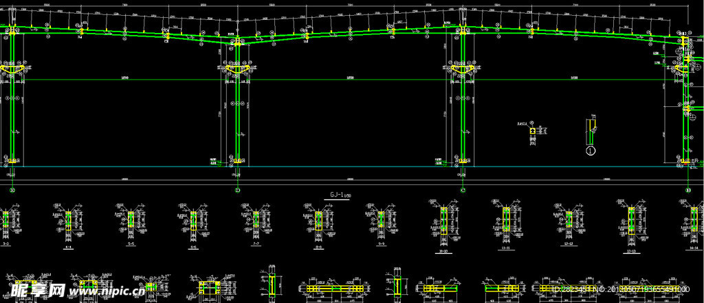 钢结构工程 剖面详图