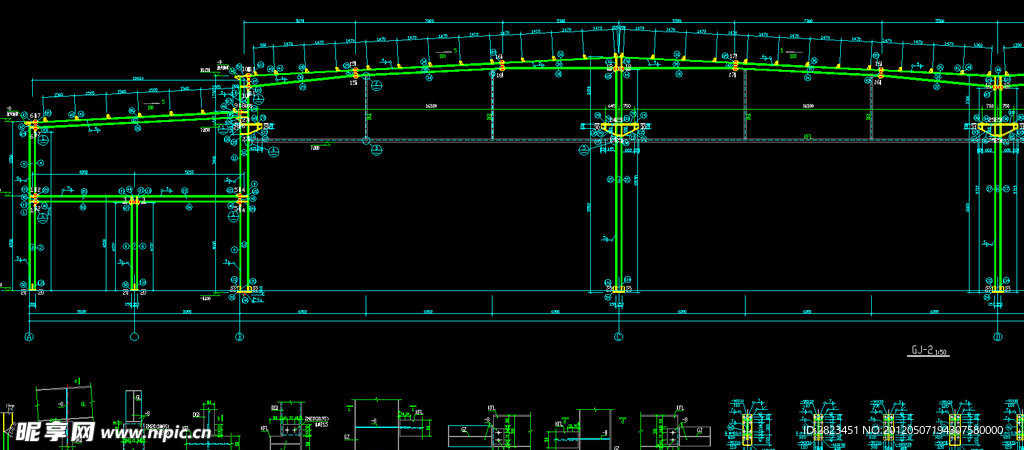 钢结构工程 剖面详图