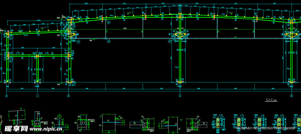 钢结构工程 剖面详图
