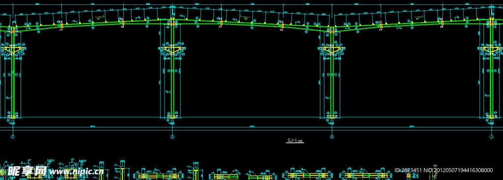 钢结构工程 剖面详图