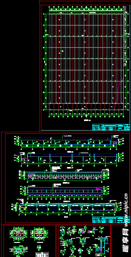 钢结构工程 屋面布置总图