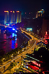 重庆城市夜景鸟瞰图