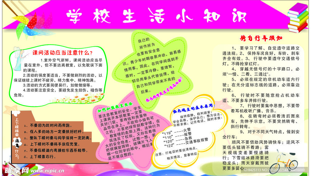 学校生活小知识宣传栏