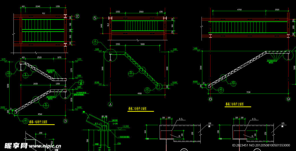 56×19米钢构厂房 楼梯详图