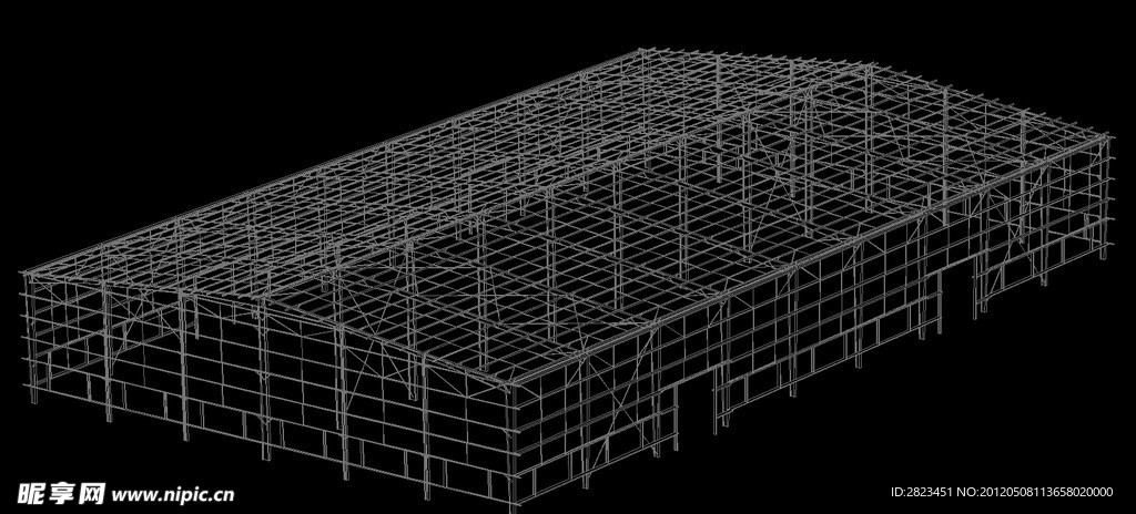 钢结构厂房 3D模型
