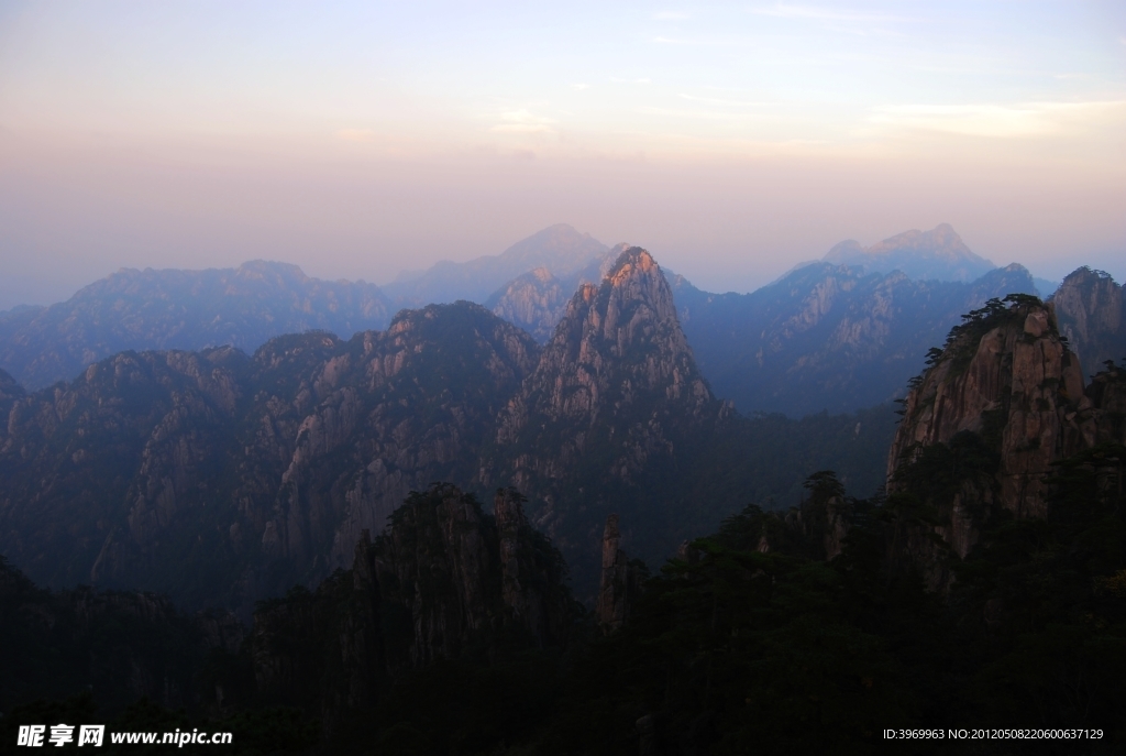 黄山晚霞