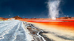 火山爆发的海边
