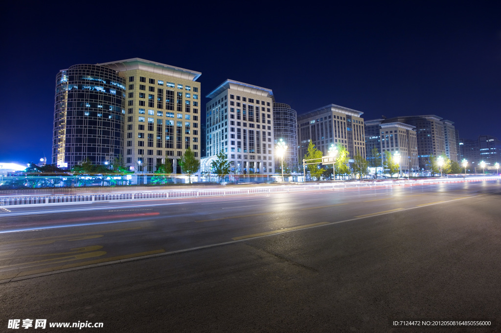 北京 交通夜景图