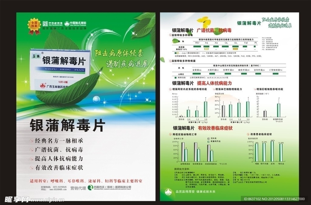 银蒲解毒片 产品单页