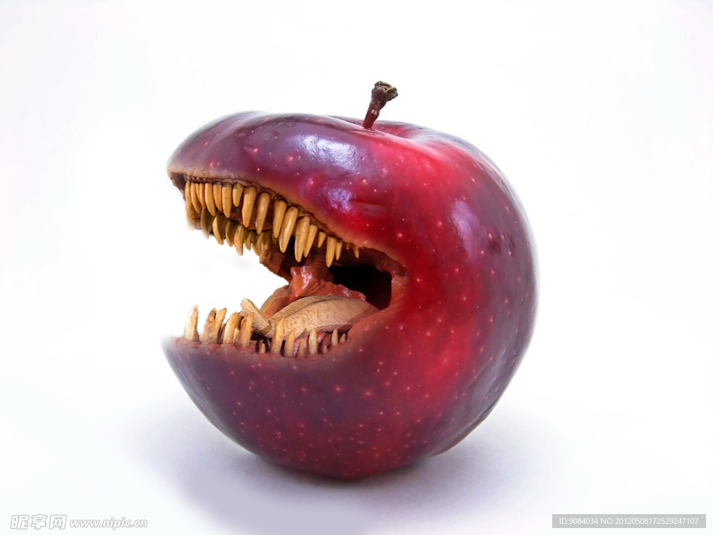张嘴的苹果