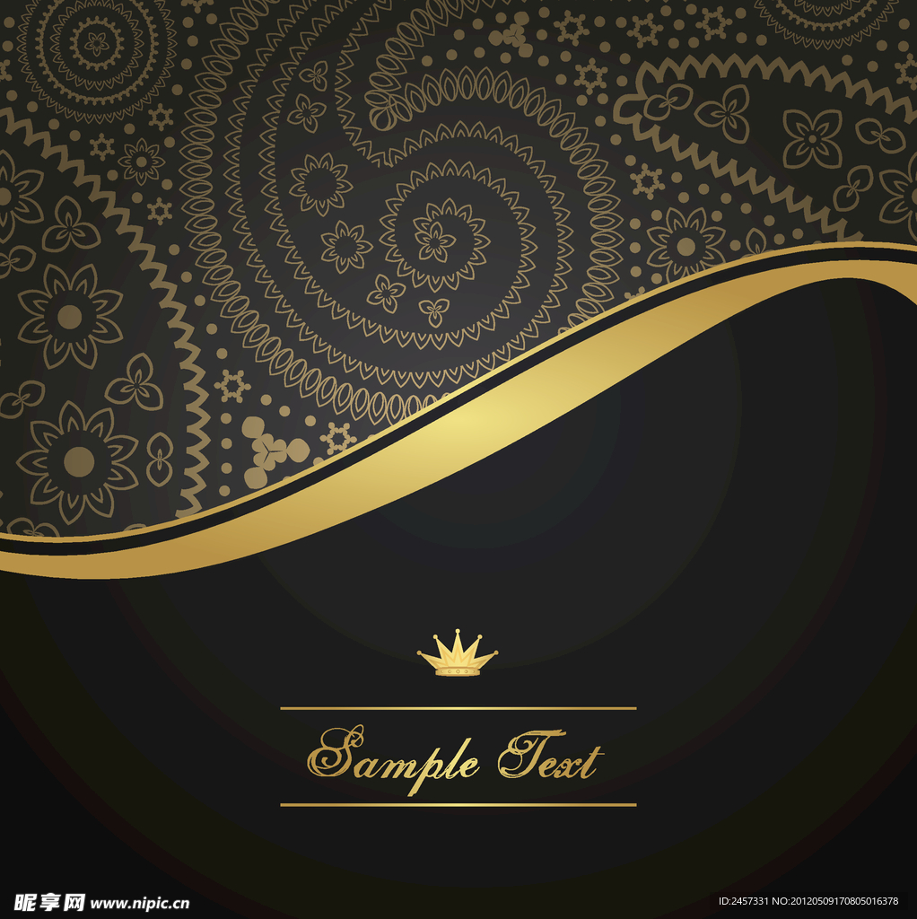 欧式花纹 金色花纹底纹