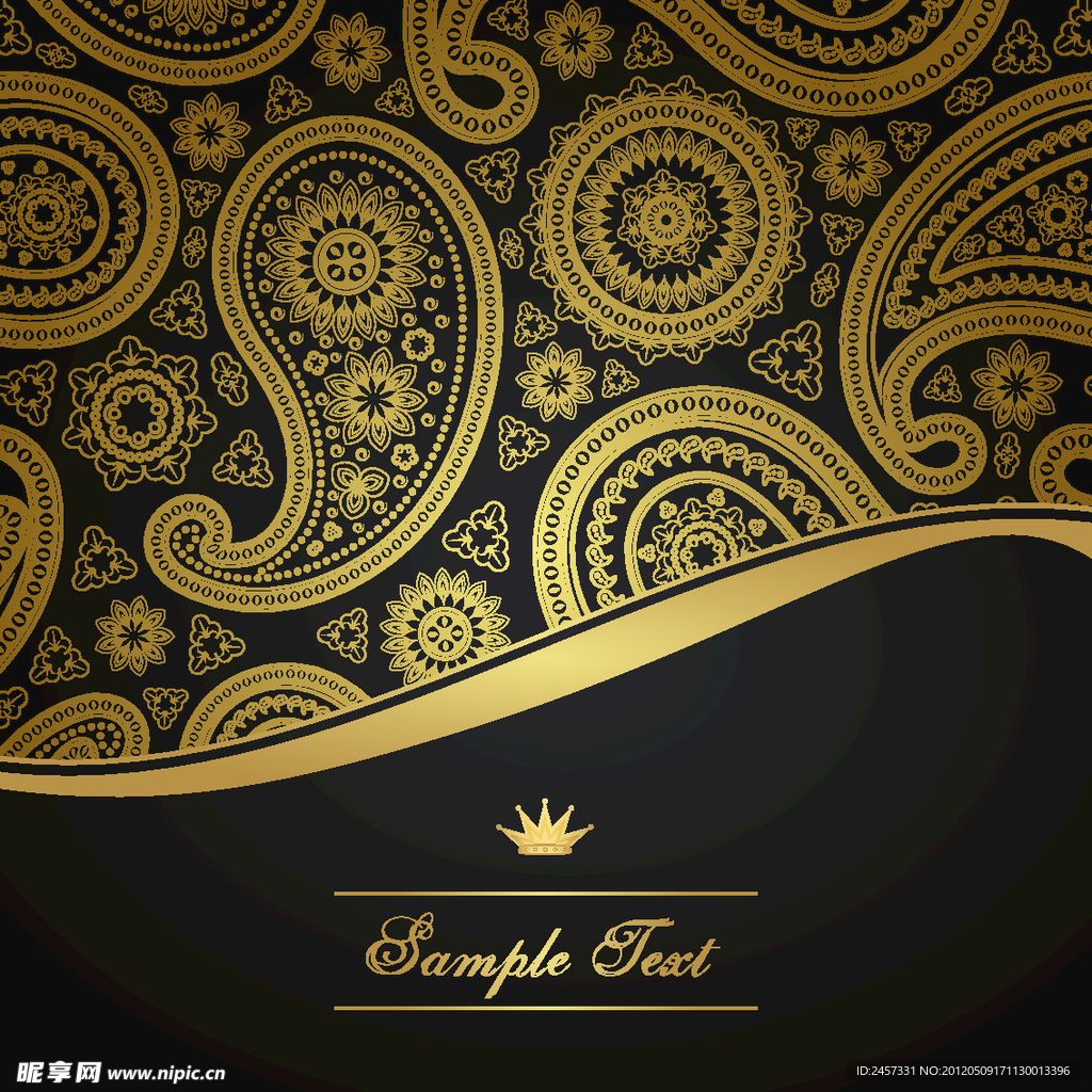 欧式花纹 金色花纹底纹