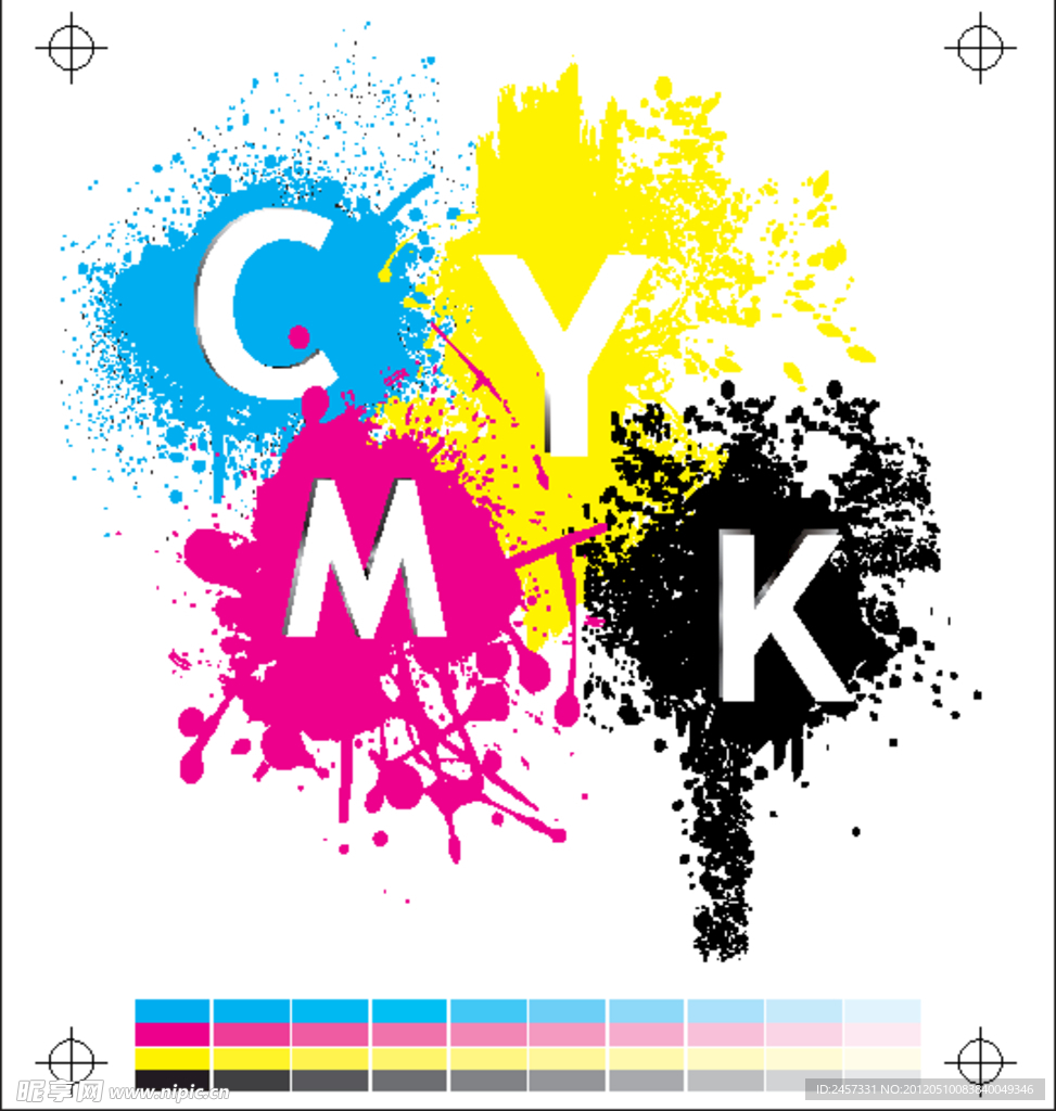 墨迹墨点cmyk