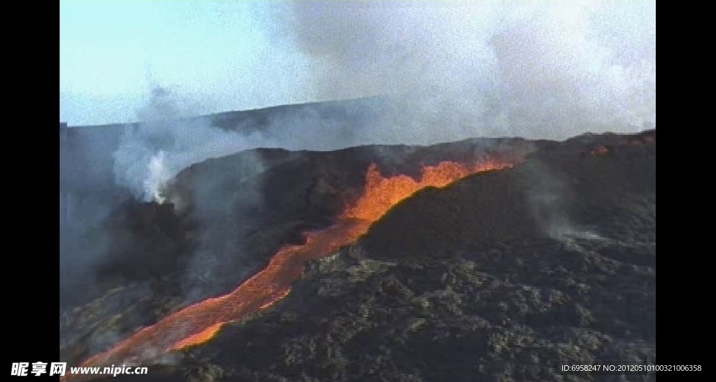 自然火山岩浆