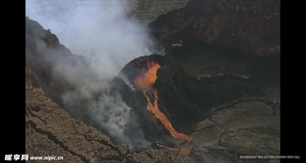 自然火山岩浆