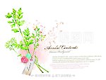 手绘绿色植物