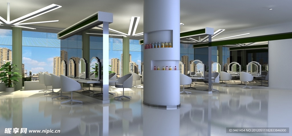 理发店3D图