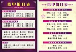 美甲价目表