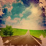 牛皮纸道路背景